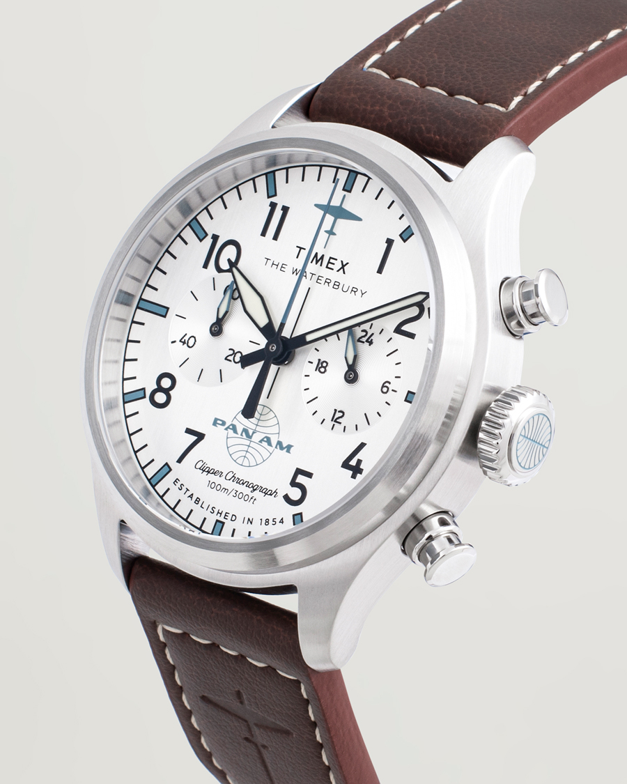 Herr | Timex Waterbury Ace Pan Chronograph 41mm Silver Dial | Timex | Waterbury Ace Pan Chronograph 41mm Silver Dial