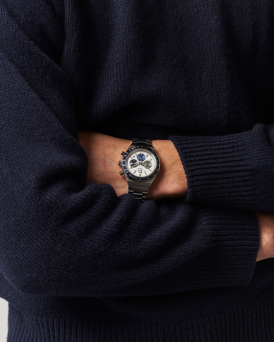 Herr | Timex Q Chronograph Tonal Sub Dials 40mm White Dial | Timex | Q Chronograph Tonal Sub Dials 40mm White Dial