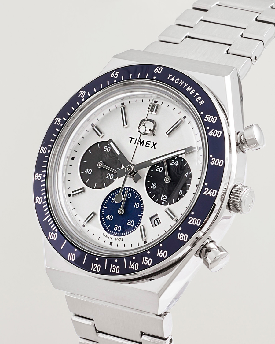 Herr | Timex Q Chronograph Tonal Sub Dials 40mm White Dial | Timex | Q Chronograph Tonal Sub Dials 40mm White Dial