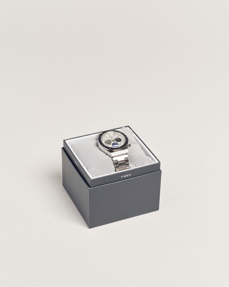 Herr | Timex Q Chronograph Tonal Sub Dials 40mm White Dial | Timex | Q Chronograph Tonal Sub Dials 40mm White Dial