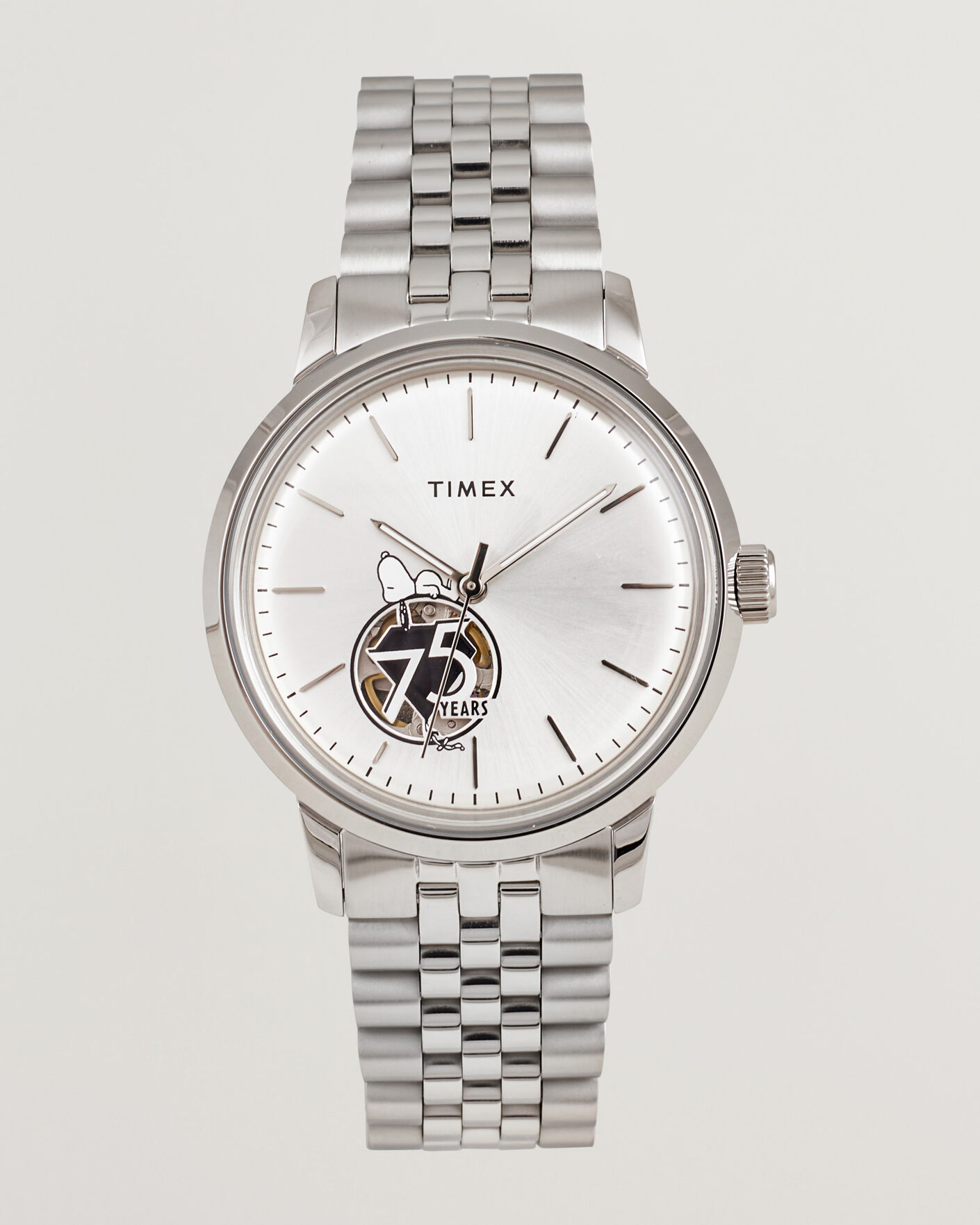 Herr | Timex Timex X Peanuts Snoopy Marlin Automatic 40mm Silver | Timex | X Peanuts Snoopy Marlin Automatic 40mm Silver