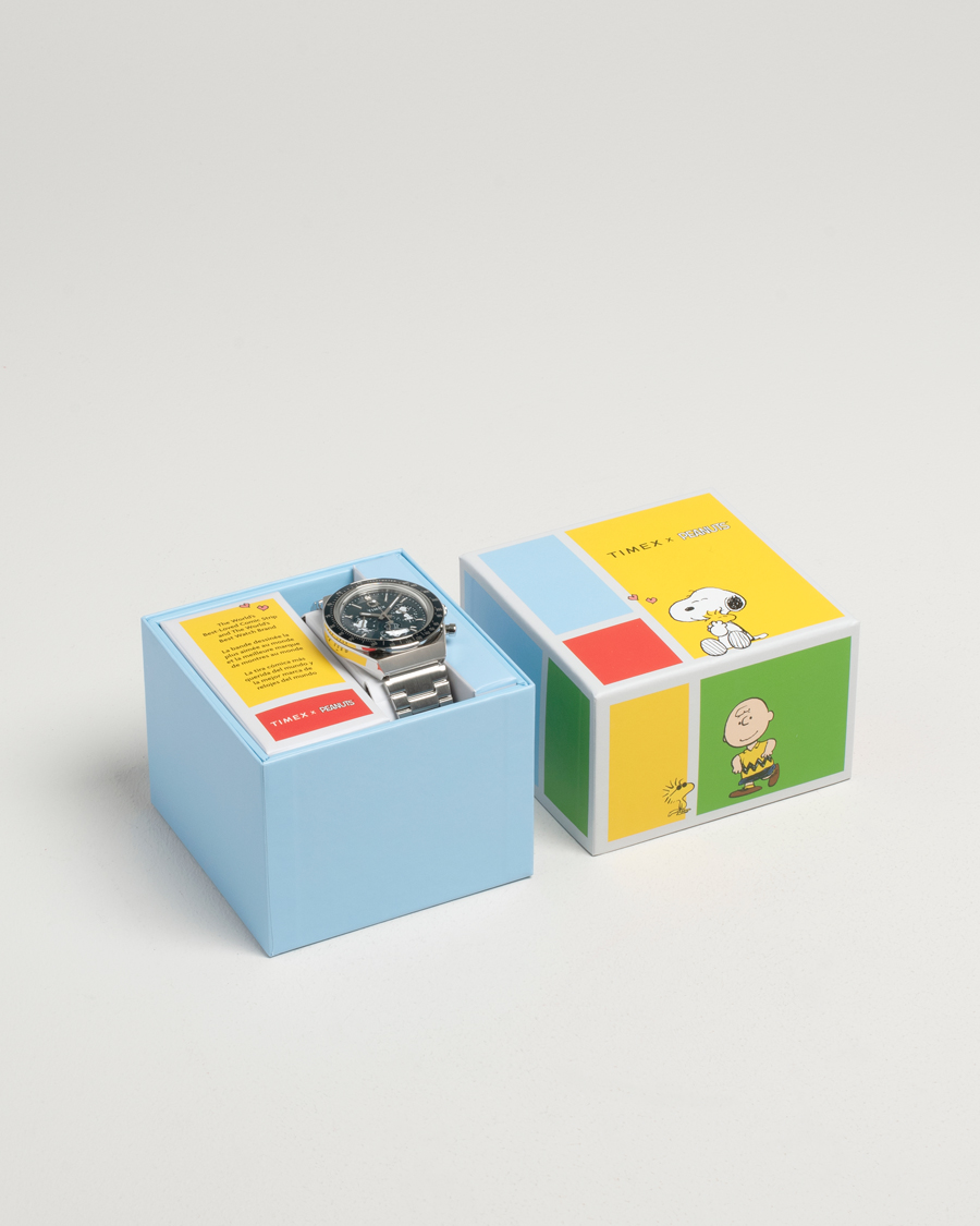 Herr | Timex Timex X Peanuts Q Chronograph Snoopy 40mm Blue Dial | Timex | X Peanuts Q Chronograph Snoopy 40mm Blue Dial