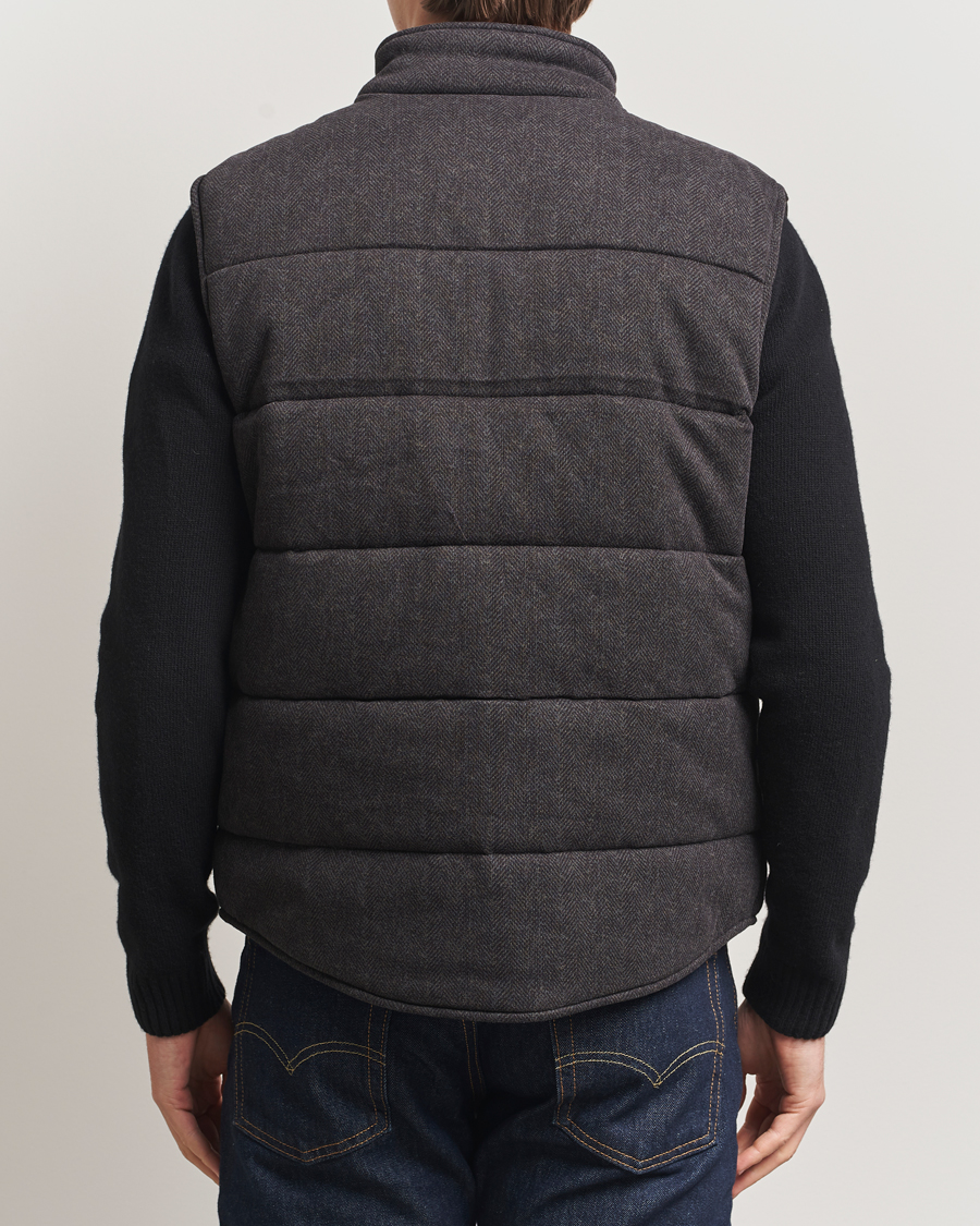 Herr | Västar | Polo Ralph Lauren | Knitted Herringbone Vest Dark Charcoal Heather