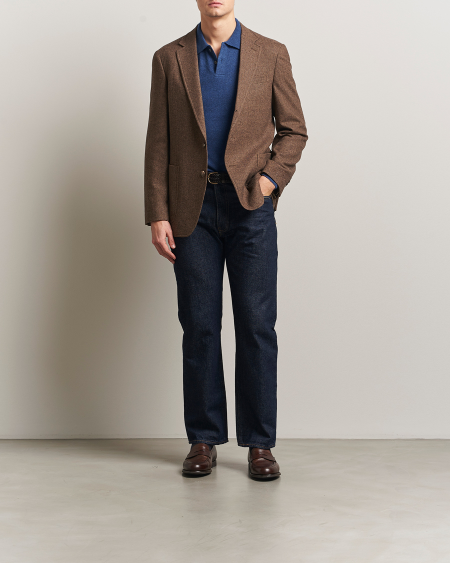 Herr | Kavajer | Polo Ralph Lauren | Herringbone Single Breasted Sportcoat Brown/Tan