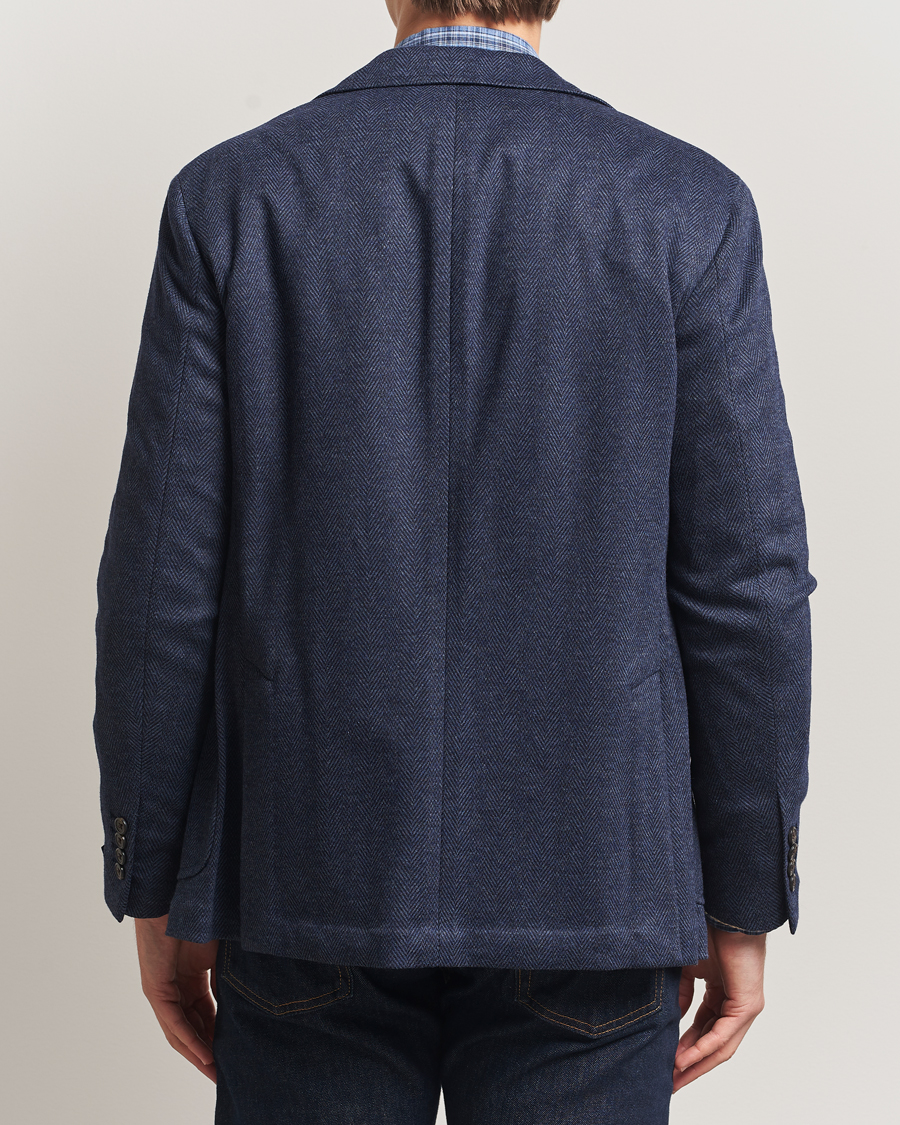 Herr | Kavajer | Polo Ralph Lauren | Herringbone Single Breasted Sportcoat Navy Multi