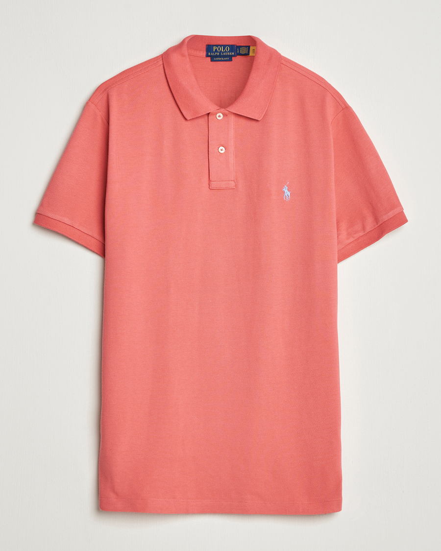 Herr | Pikéer | Polo Ralph Lauren | Custom Slim Fit Polo Red Sky