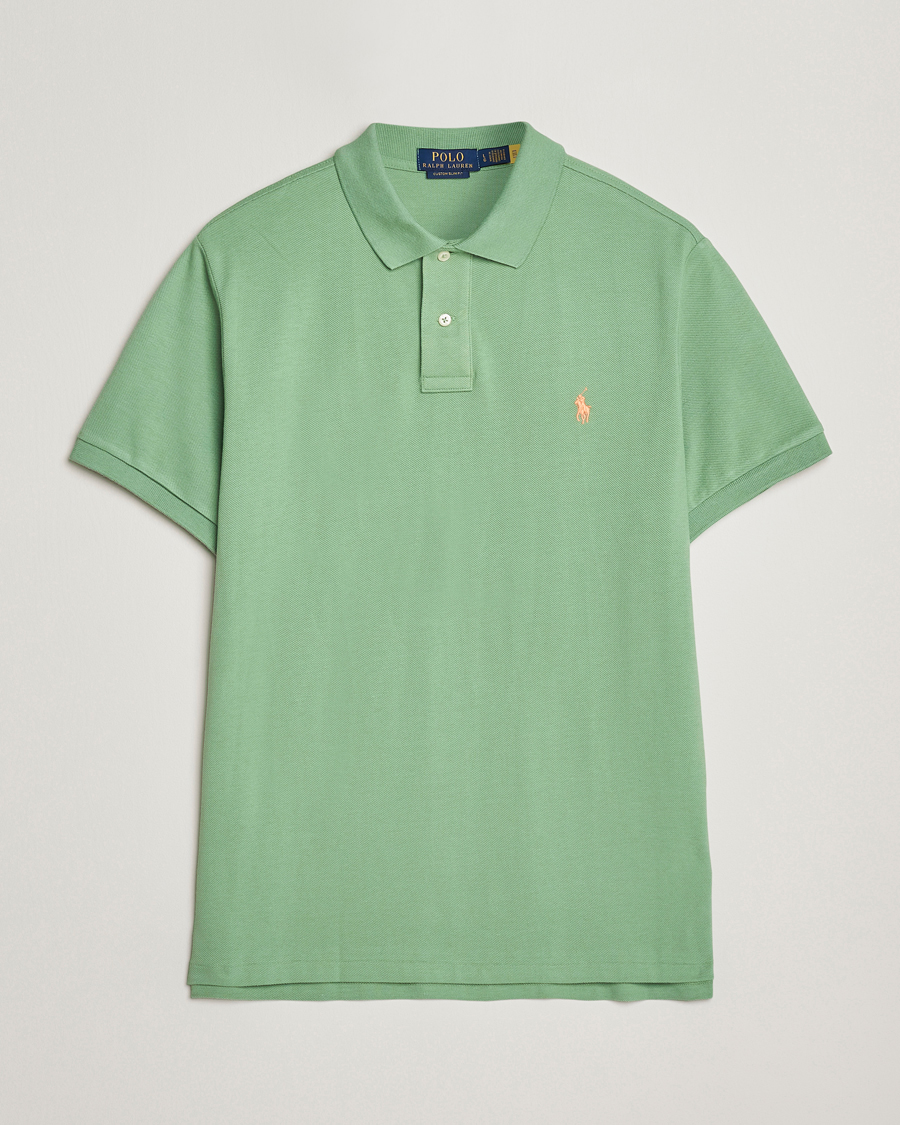 Herr | Pikéer | Polo Ralph Lauren | Custom Slim Fit Polo Outback Green