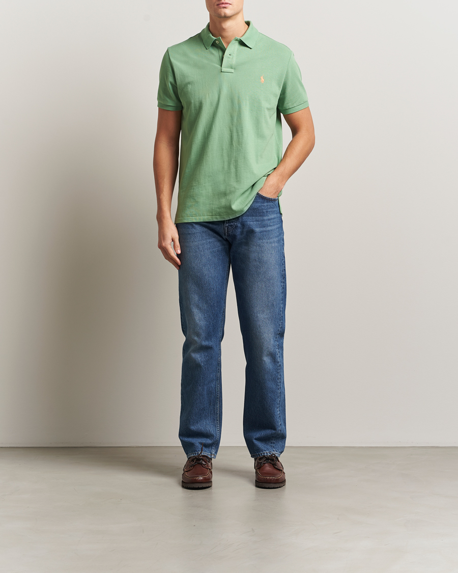 Herr | Pikéer | Polo Ralph Lauren | Custom Slim Fit Polo Outback Green