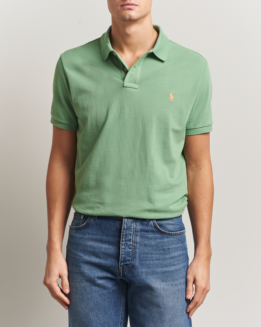 Herr | Pikéer | Polo Ralph Lauren | Custom Slim Fit Polo Outback Green