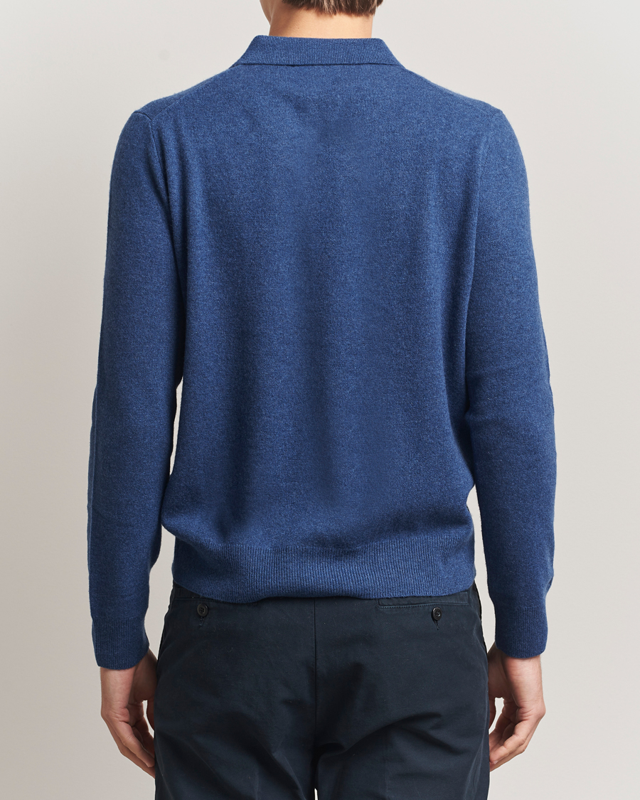 Herr | Pikéer | Polo Ralph Lauren | Washed Long Sleeve Bear Polo Rustic Navy Heather