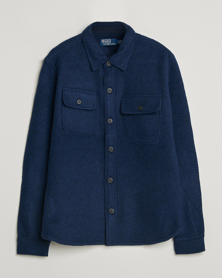 Herr | Skjortor | Polo Ralph Lauren | Felted Wool Pocket Shirt RL Navy