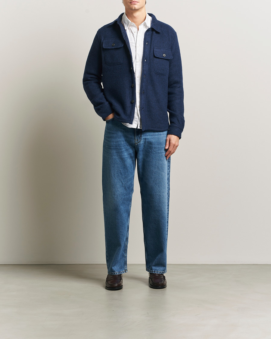 Herr | Skjortor | Polo Ralph Lauren | Felted Wool Pocket Shirt RL Navy