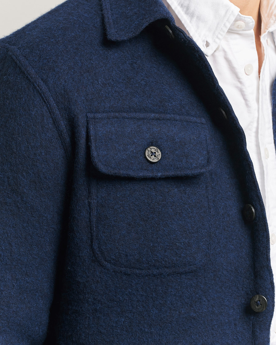 Herr | Skjortor | Polo Ralph Lauren | Felted Wool Pocket Shirt RL Navy