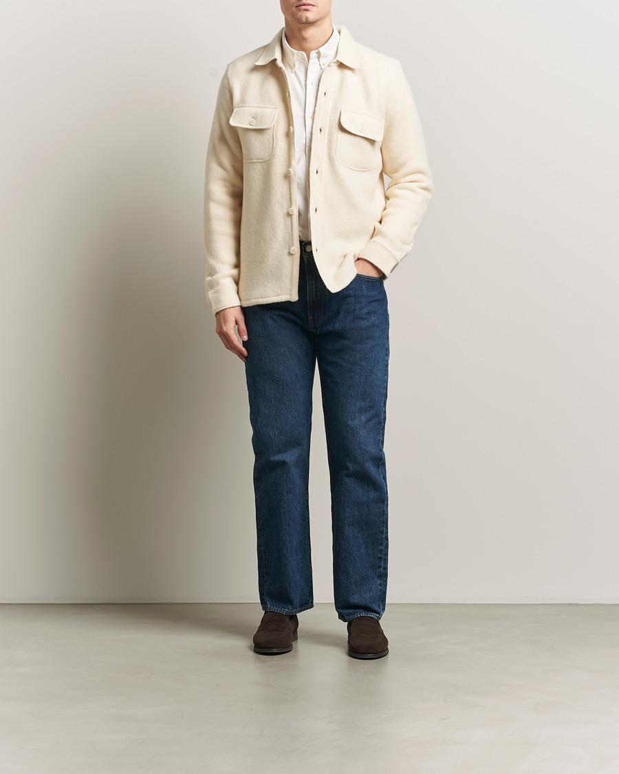Herr | Skjortor | Polo Ralph Lauren | Felted Wool Pocket Shirt Andover Cream