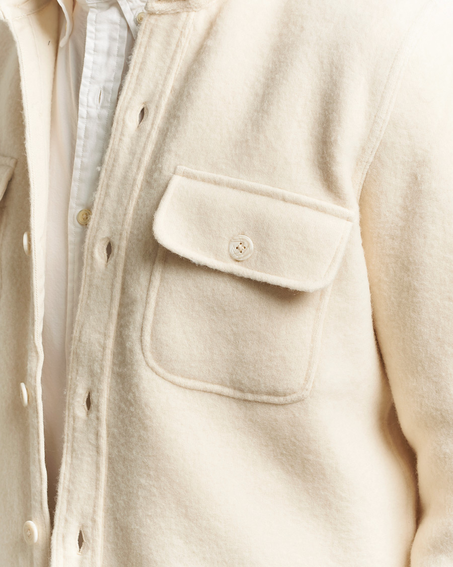 Herr | Skjortor | Polo Ralph Lauren | Felted Wool Pocket Shirt Andover Cream