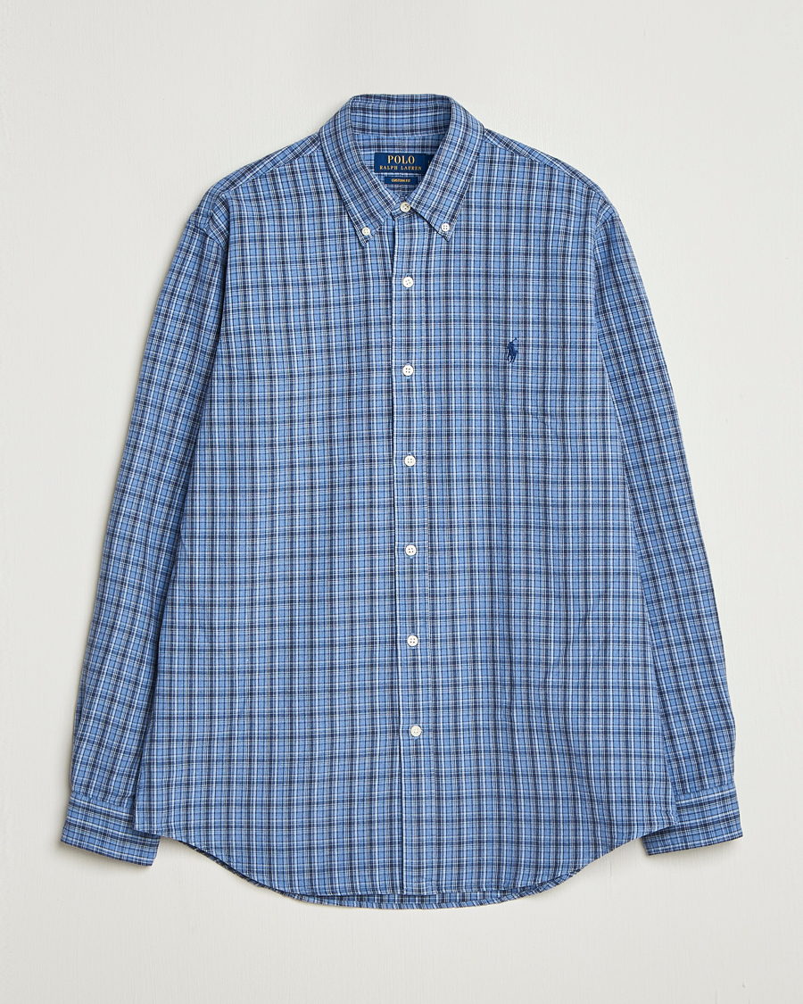 Herr | Skjortor | Polo Ralph Lauren | Custom Fit Checked Shirt Blue Heather Multi