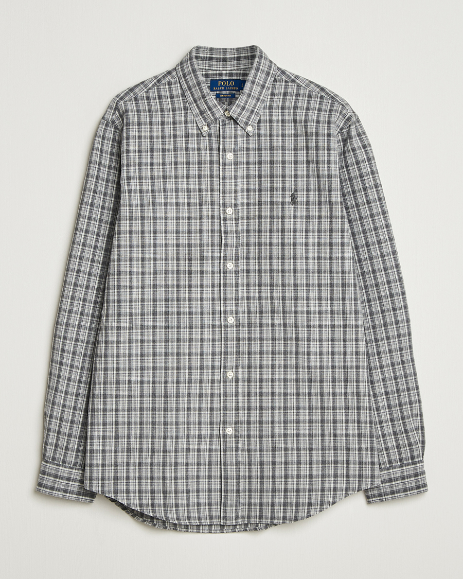 Herr | Skjortor | Polo Ralph Lauren | Custom Fit Checked Shirt Grey Heather Multi