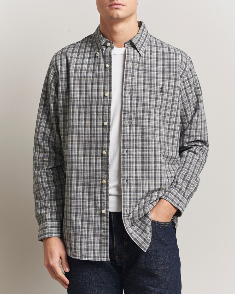 Herr | Skjortor | Polo Ralph Lauren | Custom Fit Checked Shirt Grey Heather Multi