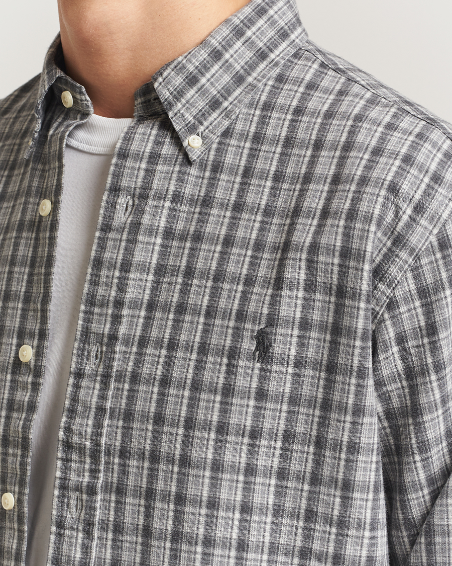 Herr | Skjortor | Polo Ralph Lauren | Custom Fit Checked Shirt Grey Heather Multi