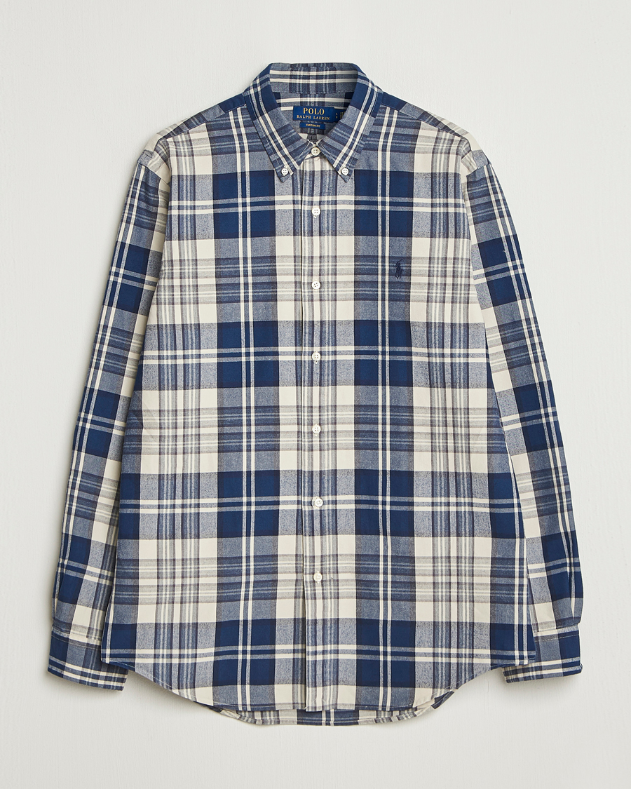 Herr | Skjortor | Polo Ralph Lauren | Custom Fit Checked Shirt White/Navy Multi