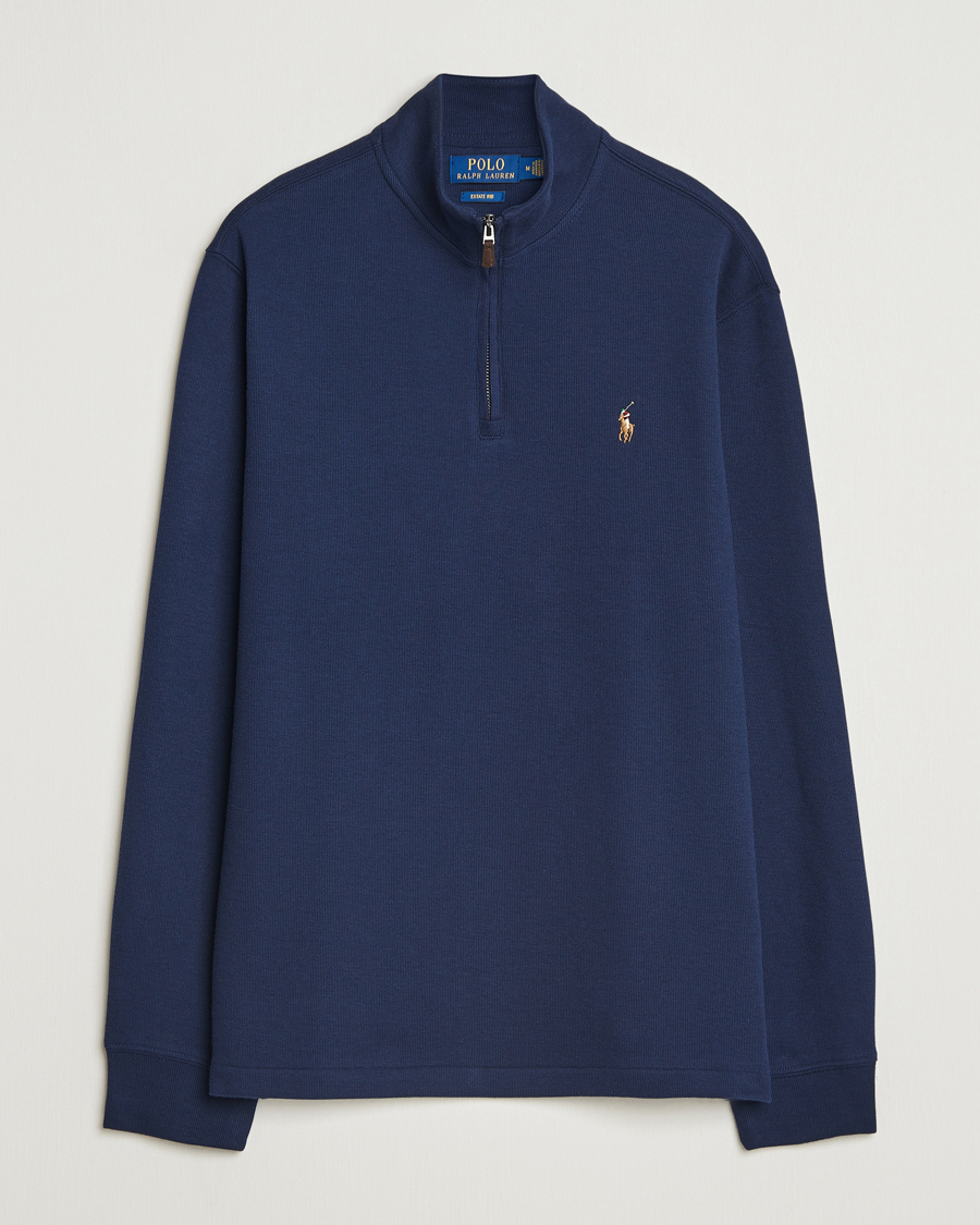 Herr | Tröjor | Polo Ralph Lauren | Double Knitted Half Zip Cruise Navy