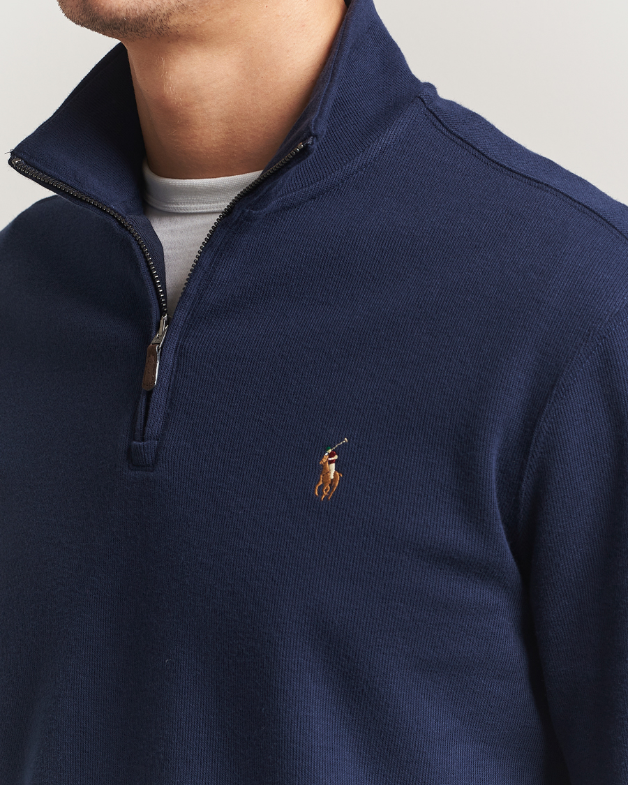 Herr | Tröjor | Polo Ralph Lauren | Double Knitted Half Zip Cruise Navy