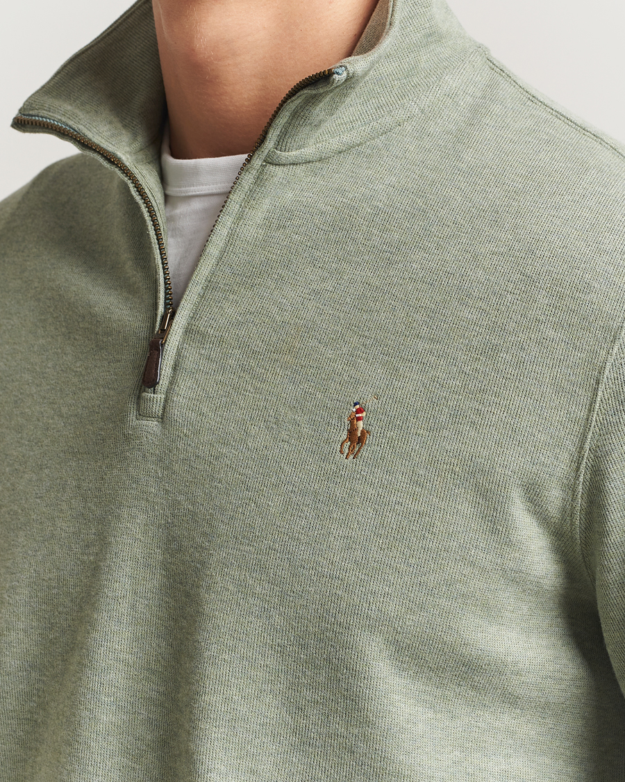 Herr | Tröjor | Polo Ralph Lauren | Double Knitted Half Zip Greenery Heather