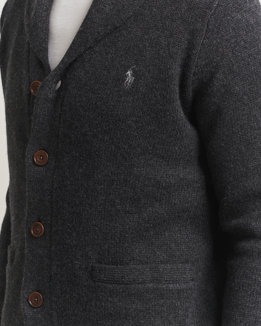 Herr | Tröjor | Polo Ralph Lauren | Wool/Cashmere Shawl Collar Cardigan Granite Heather
