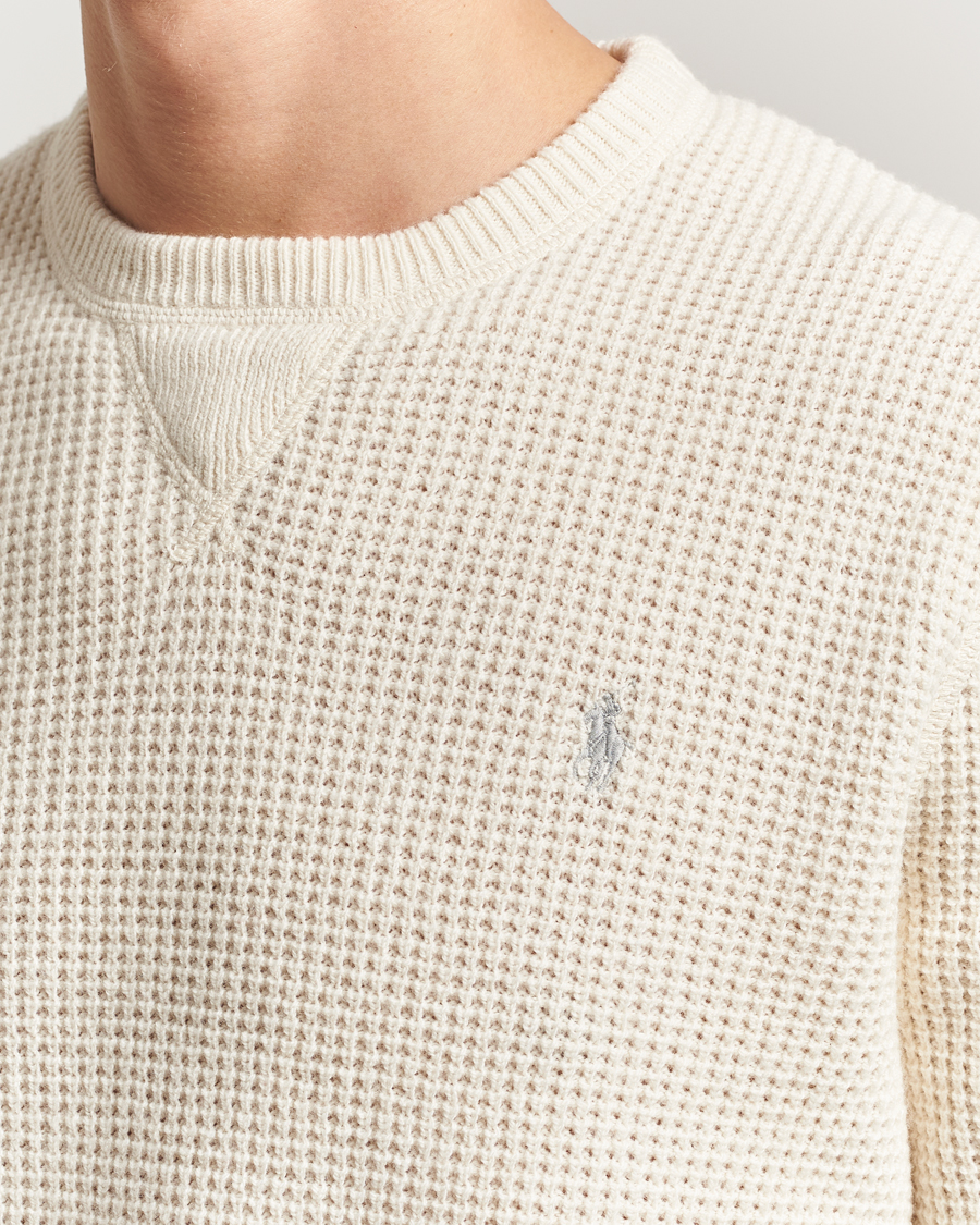 Herr | Tröjor | Polo Ralph Lauren | Cotton/Wool Pullover Andover Cream