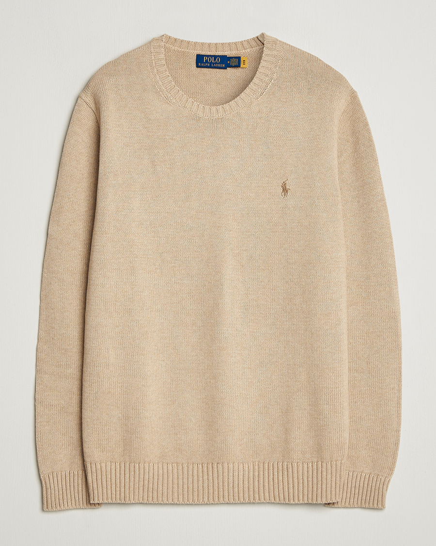 Herr | Tröjor | Polo Ralph Lauren | Cotton Crew Neck Sweater Dune Melange