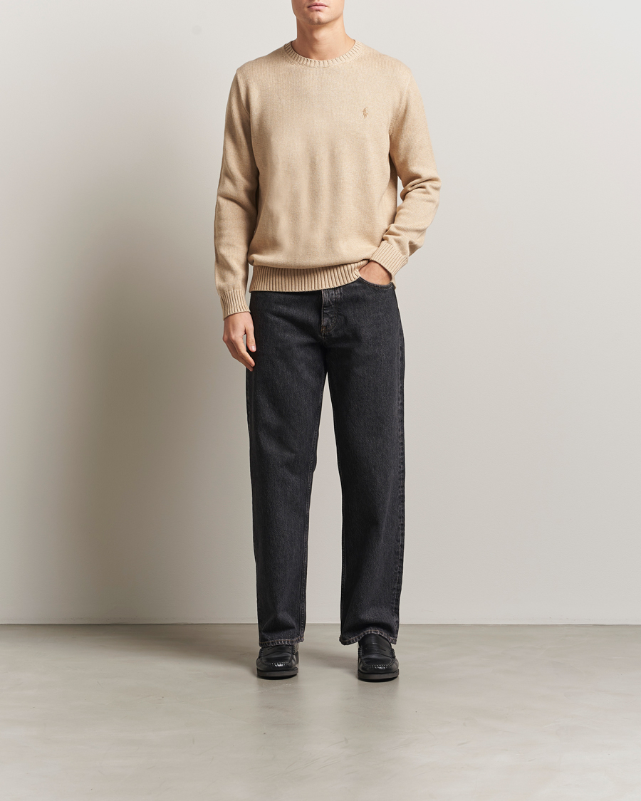 Herr | Tröjor | Polo Ralph Lauren | Cotton Crew Neck Sweater Dune Melange