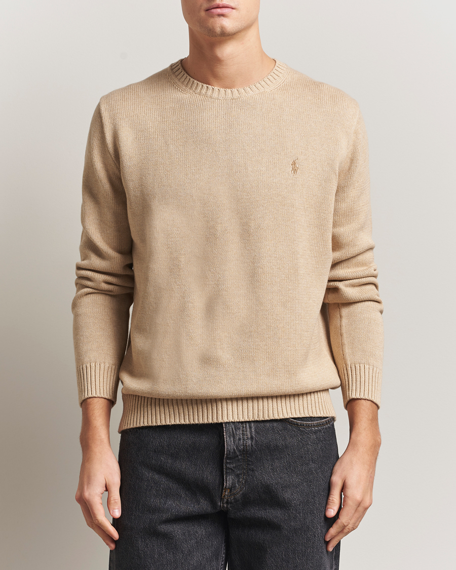 Herr | Tröjor | Polo Ralph Lauren | Cotton Crew Neck Sweater Dune Melange