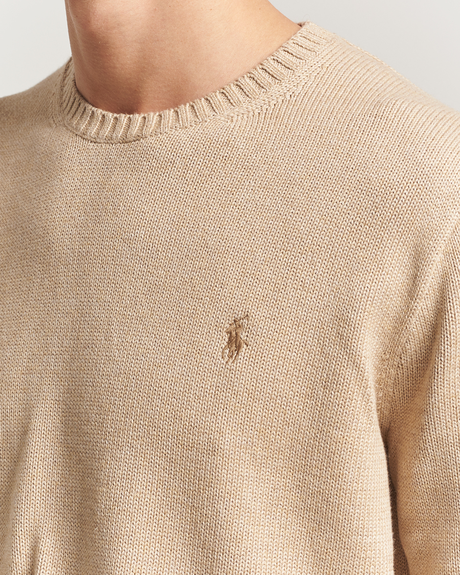 Herr | Tröjor | Polo Ralph Lauren | Cotton Crew Neck Sweater Dune Melange