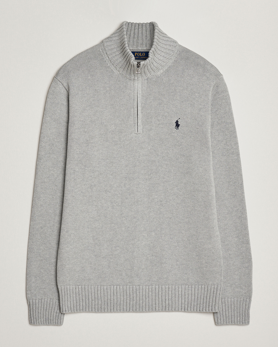 Herr | Tröjor | Polo Ralph Lauren | Cotton Pullover Half Zip Andover Heather