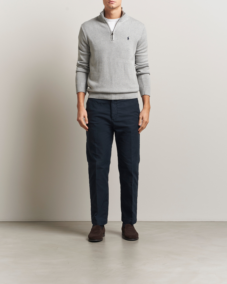 Herr | Tröjor | Polo Ralph Lauren | Cotton Pullover Half Zip Andover Heather
