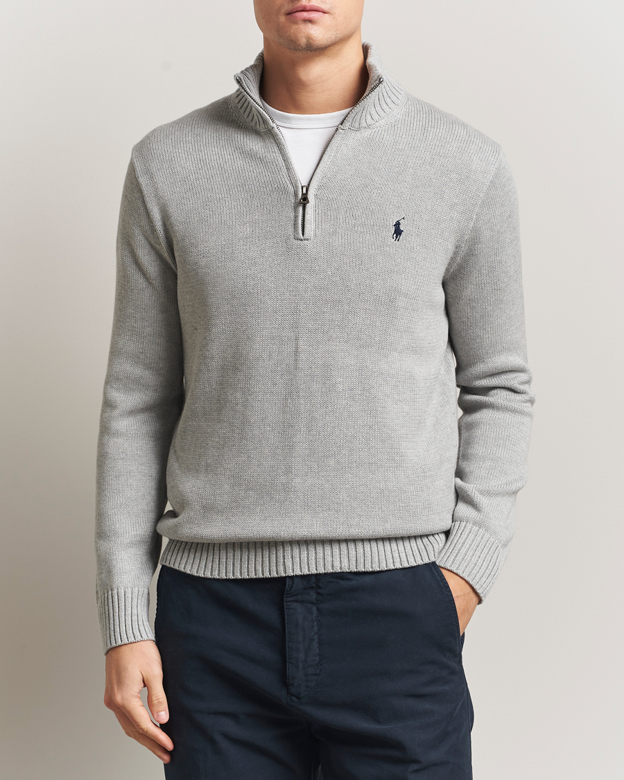 Herr | Tröjor | Polo Ralph Lauren | Cotton Pullover Half Zip Andover Heather