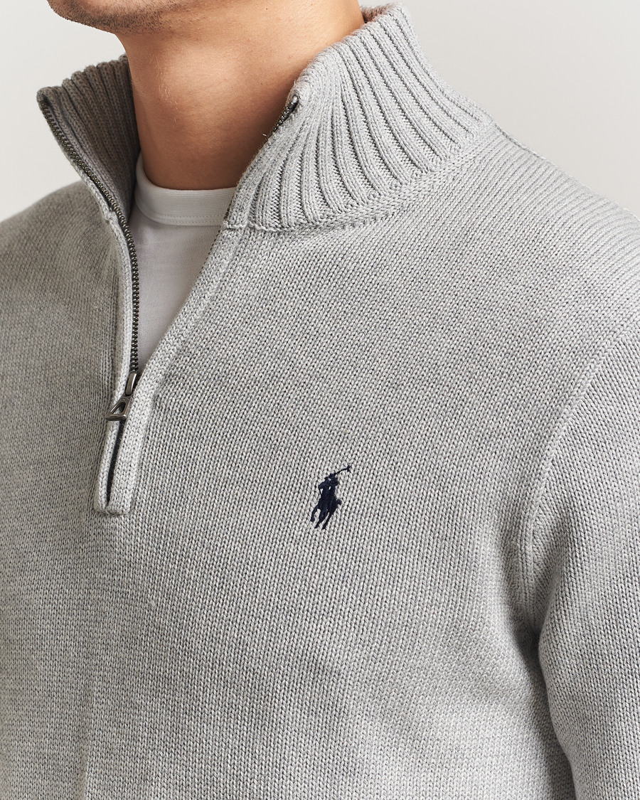 Herr | Tröjor | Polo Ralph Lauren | Cotton Pullover Half Zip Andover Heather
