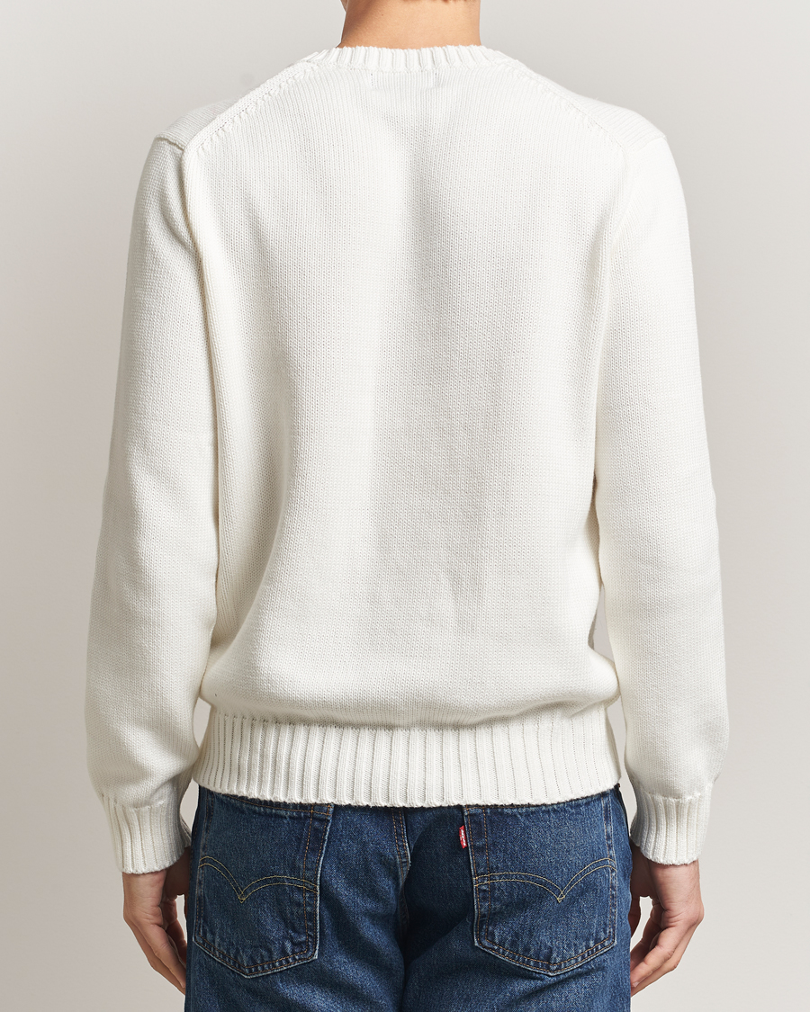 Herr | Tröjor | Polo Ralph Lauren | Cotton Flag Sweater Deckwash White