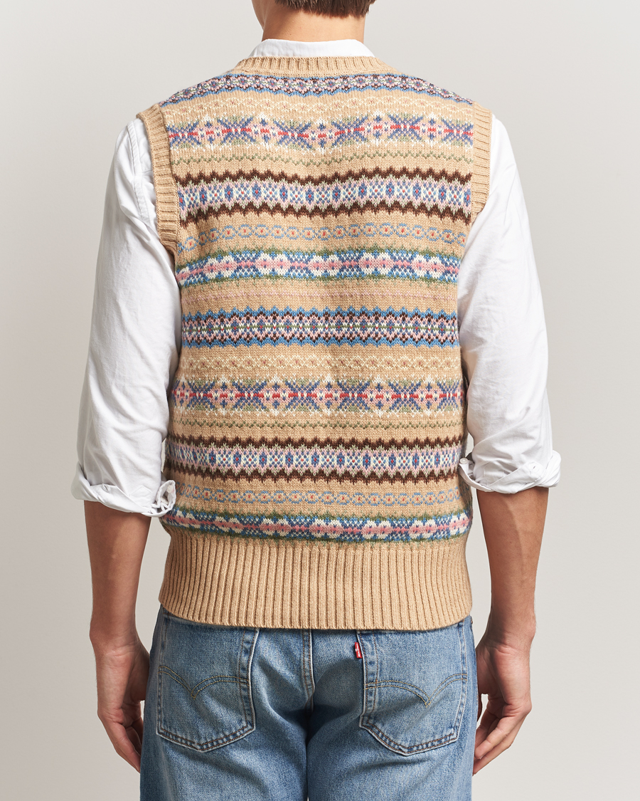 Herr | Tröjor | Polo Ralph Lauren | Cotton Wool Long Sleeve Sweater Tan Multi