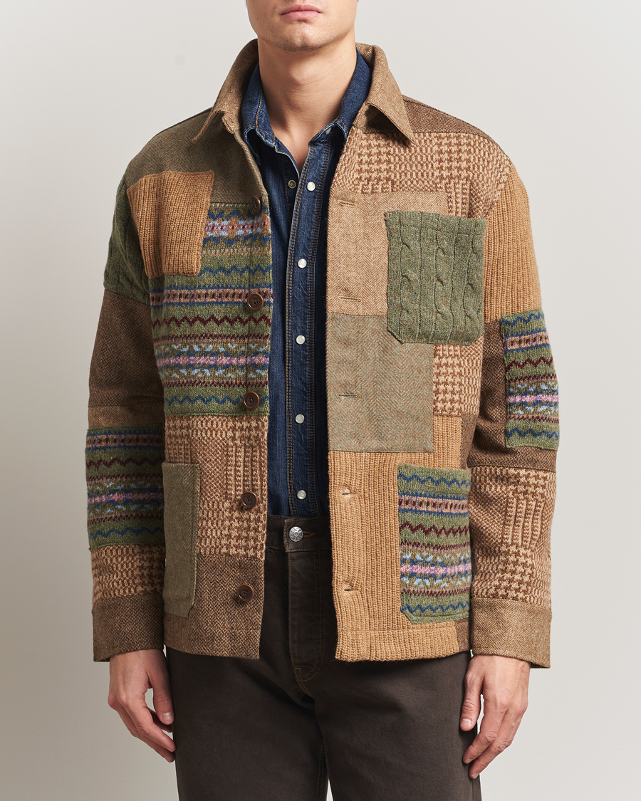 Herr | Tröjor | Polo Ralph Lauren | Wool Blend Cardigan Tan Multi