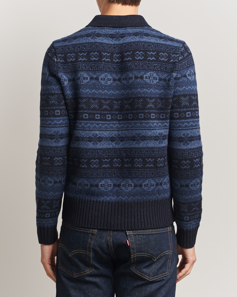 Herr | Tröjor | Polo Ralph Lauren | Wool/Linen Blend Long Sleeve Sweater Navy Multi