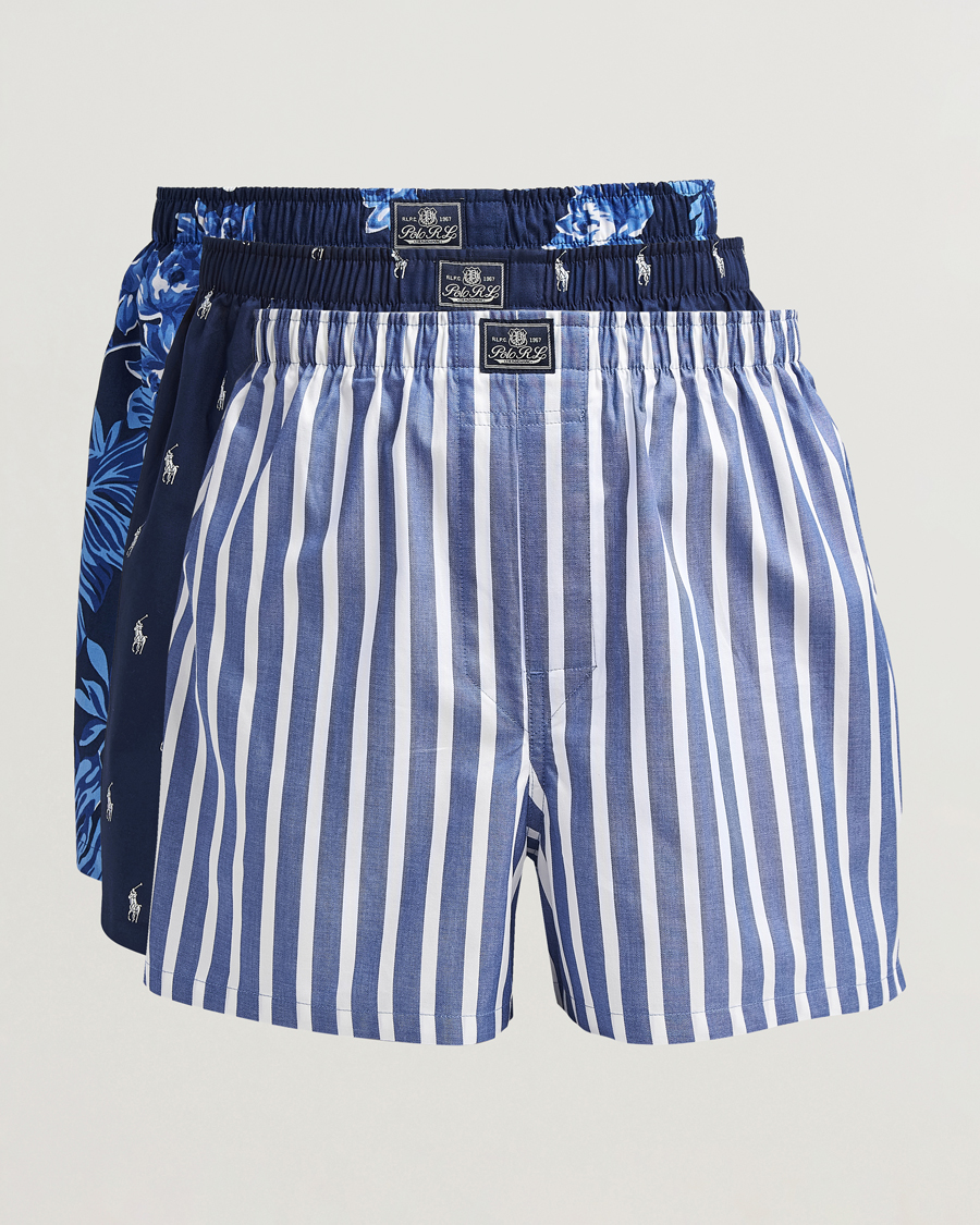 Herr | Underkläder | Polo Ralph Lauren | 3-Pack Woven Boxer Blue/Navy