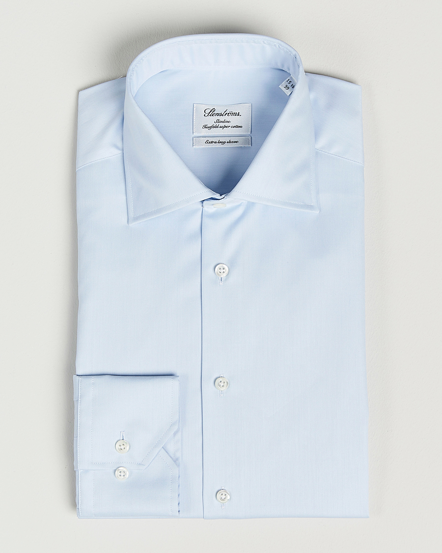 Herr | Skjortor | Stenströms | Slimline X-Long Sleeve Shirt Light Blue