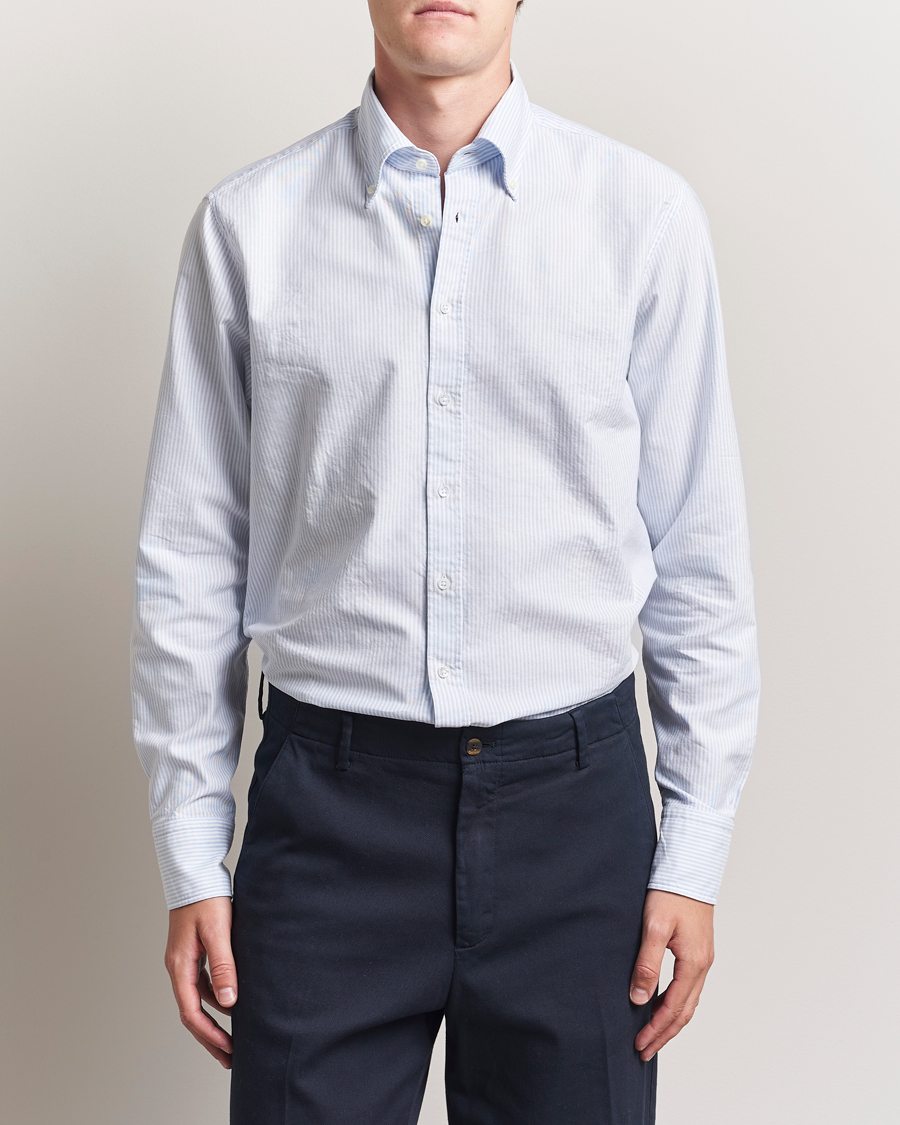 Herr | Skjortor | Stenströms | Regular Fit Oxford Shirt Blue/White