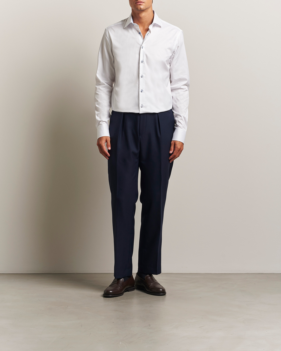 Herr | Skjortor | Stenströms | Regular Fit X-Long Sleeve Contrast Shirt White