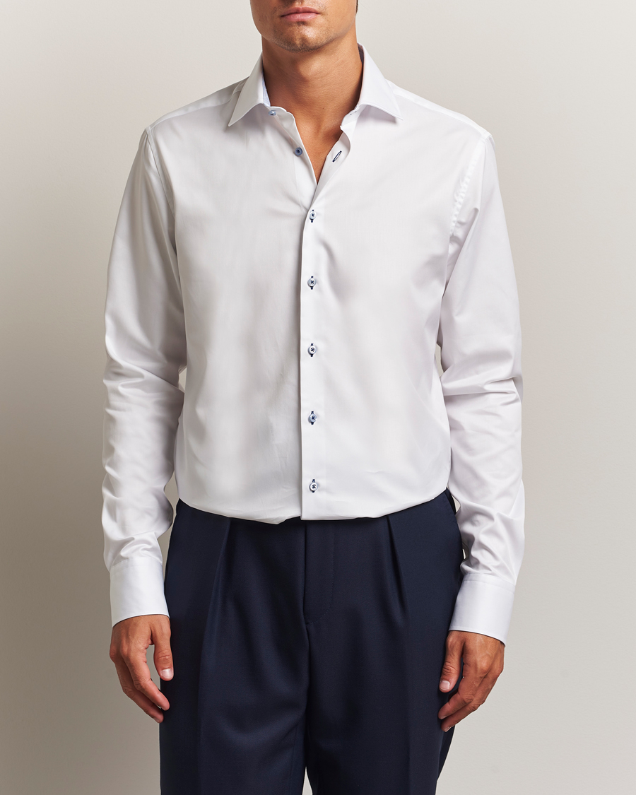 Herr | Skjortor | Stenströms | Regular Fit X-Long Sleeve Contrast Shirt White