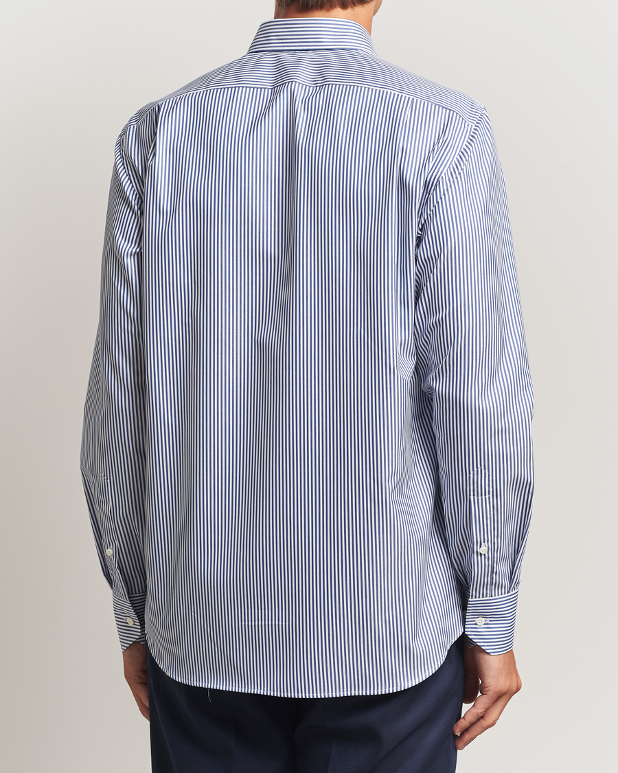 Herr | Skjortor | Stenströms | Regular Fit Striped Cut Away Shirt White/Blue