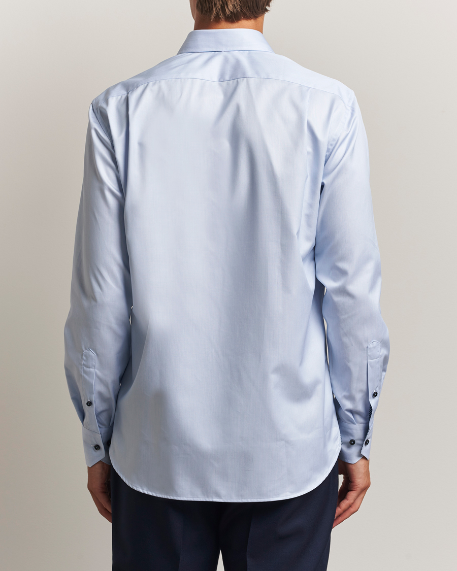 Herr | Skjortor | Stenströms | Regular Fit Contrast Cotton Shirt White/Blue