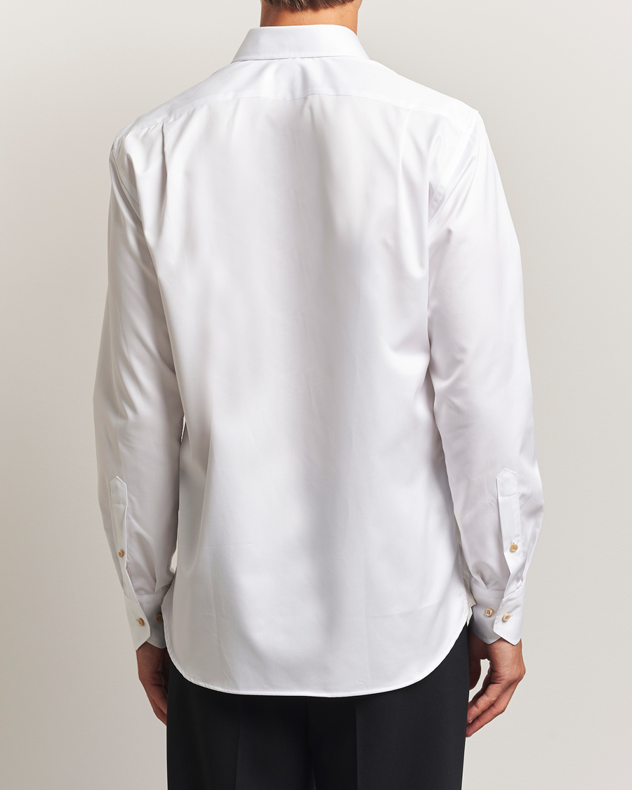 Herr | Skjortor | Stenströms | Regular Fit Contrast Cotton Shirt White