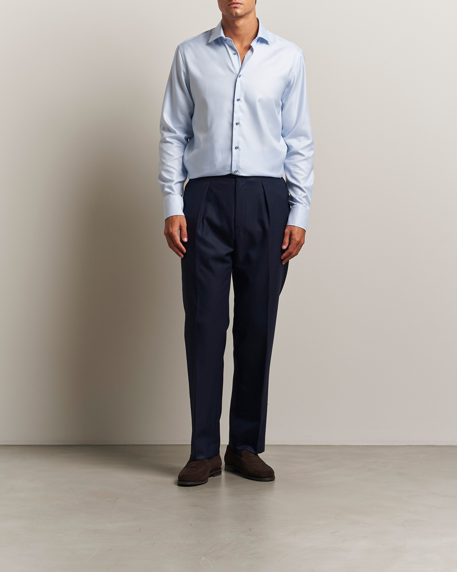 Herr | Skjortor | Stenströms | Regular Fit Contrast Shirt Light Blue